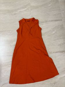 Orange Shirt Dress