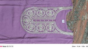 Lavender Embroidered Kurti Xl Size
