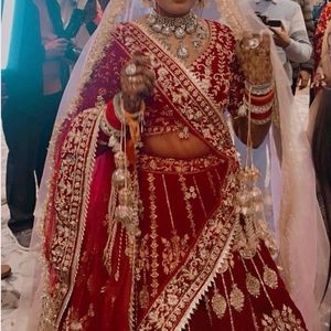 Stunning magenta & rose Gold Bridal Lehenga