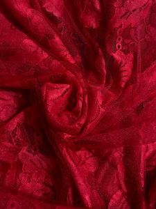 Red Beaded Evening Gown