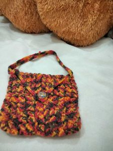 Crochet Pouch With Multicolour