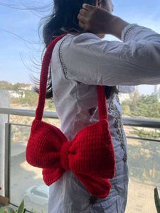 Pink Crochet Bow Bag