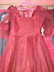 Elegant Maroon(reddish )Sequin Gown