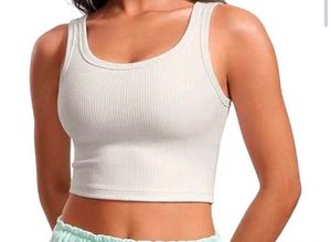 White Korean, Square Neck Tank Top