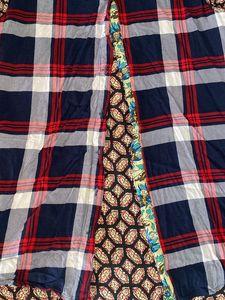 Fancy multicolor Attached Coat Model Top