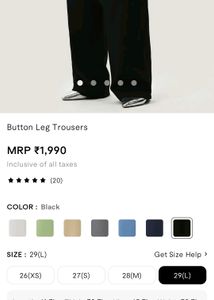 Urbanic Button Leg Trousers