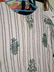 Striped Floral Print Tunic