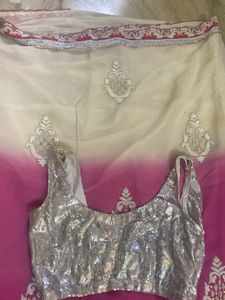 Elegant Pink Ombre Saree