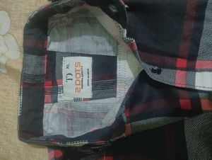 red and black checks shirt