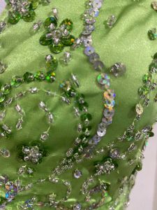 Elegant Green Slit Maxi Dress