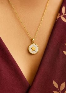 Anti Tarnished Gold Star Pendant Necklace