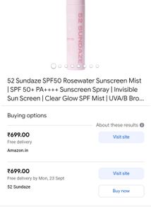 52 Sundaze Clear Glow SPF 50+ Mist