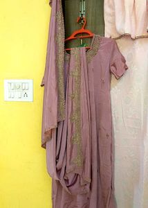 Elegant Lavender Salwar Kameez❣️Full Zari Dupatta
