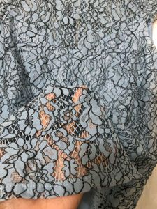 H&amp;M Blue Lace Top - Size