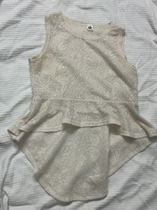 Off White Sleeveless Top