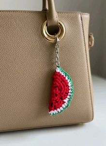 Crochet Watermelon Keychain