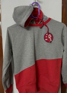 Boys Red & Grey Hoodie