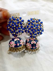 Blue n Pink Jhumka