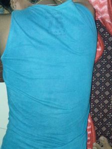 Blue Graphic Tank Top