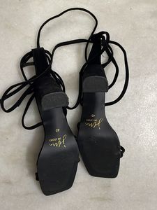 Black Block Heels Sandals
