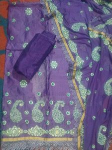 Pakistani Purple Dress Material
