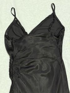 Black Slip midi  Dress