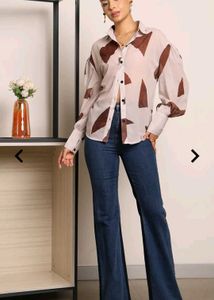 Shein Abstract Print Women's Shirt