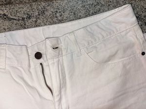 White Wide Leg Denim Jeans