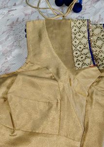Gold Embellished Sari Blouse