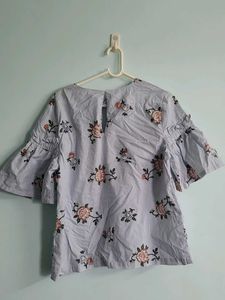 Striped Floral Top