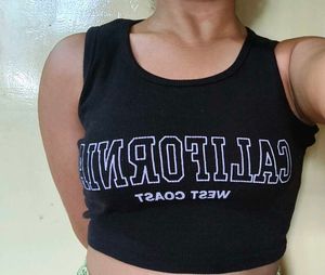 Black Stylish Crop Top