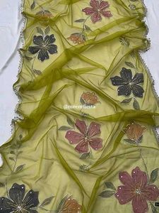 Elegant Floral Embroidered Dupatta