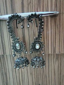 Navratri Special Oxidized Silver Earrings