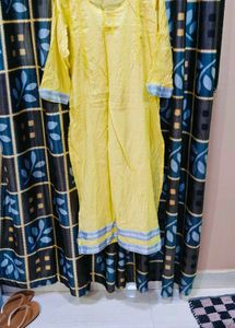Yellow Embroidered Kurta Set