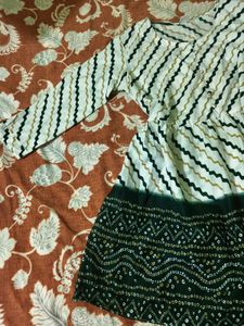 Leheriya Print Peplum Top