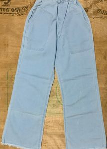 Elastic Waist Blue Bottomwear