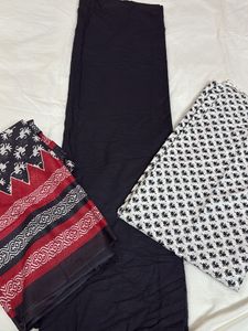 100% pure cotton block print dress material