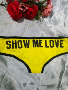 Victoria&#39;s Secret Show Me Love Yellow Panties