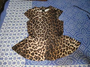 Asos Brand Peplum Leapord Print Top Luxury