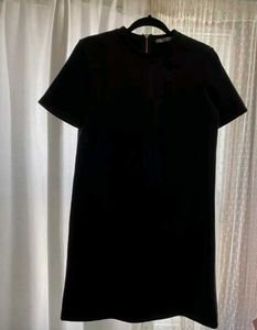 ZARA TRAFALUC COLLECTION faux suede black dress