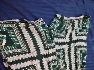 Green Printed Dress