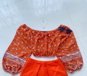 Floral Print Crop Top