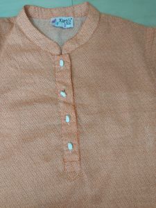 Orange Collar Kurti