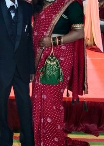 Saree With Redimed Blouse Size 36+