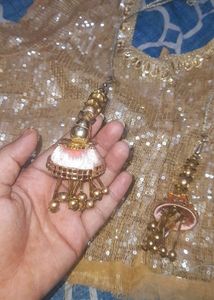 Pink &amp; Gold Lehenga Choli