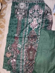 Green Dress Material
