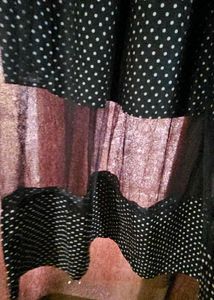 Black Polka Dot Smocked Maxi dress