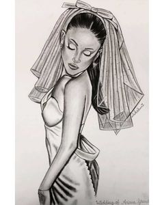 Charcoal Drawing of Ariana Grande