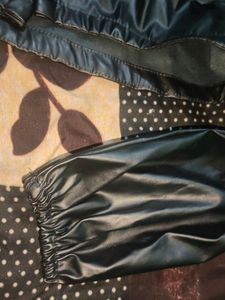 half leather jacket ,