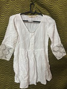 White Embroidered Top
